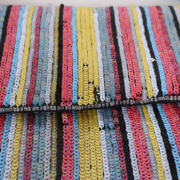 Womens Santi Multicolor Sequined Clutch Shoulder Handbag - Picture 11 of 11